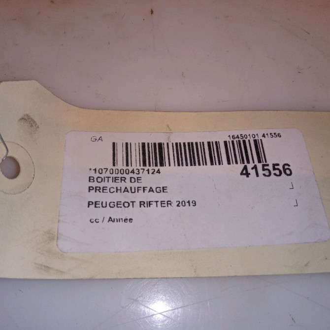 Boitier de préchauffage occasion PEUGEOT RIFTER 9803299780 4
