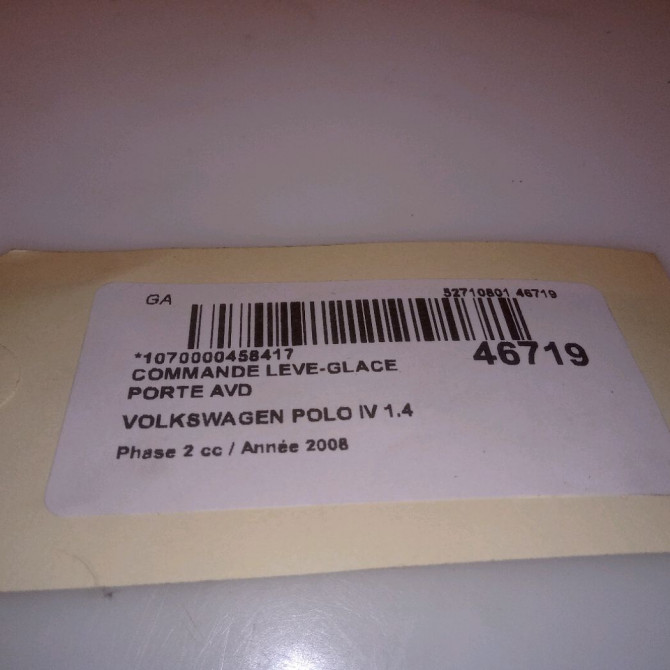Commande lève-glace porte avant droite occasion VOLKSWAGEN POLO IV Phase 2 05-2005->09-2009 1.4 TDI 70ch 5