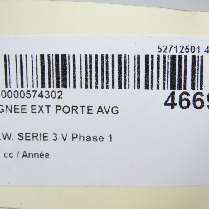 Poignee ext porte avg occasion B.M.W. SERIE 3 V Phase 1 03-2005->09-2008 51217207561 5