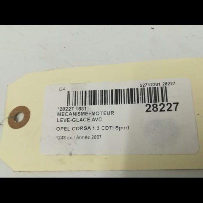 Mecanisme + moteur lève-glace avant droit occasion OPEL CORSA IV 13269606 5