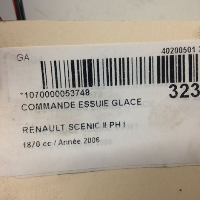 Commande essuie glace occasion RENAULT MEGANE II Phase 2 01-2006->06-2009 1.9 DCI 130ch 7701069597 4