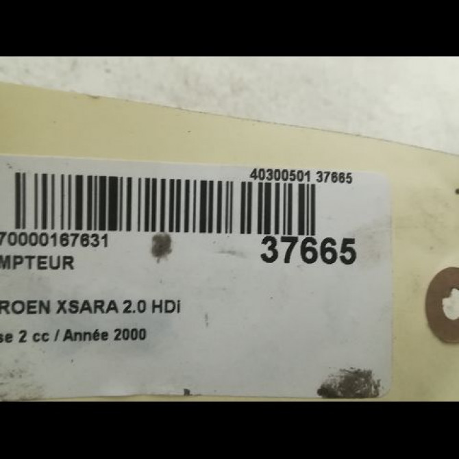 Compteur occasion CITROEN XSARA Phase 2 09-2000->12-2005 2.0 HDi 90ch 6104KZ 3