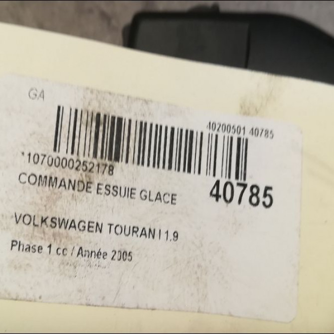 Commande essuie glace occasion VOLKSWAGEN TOURAN I Phase 1 03-2003->12-2006 1.9 TDI 105ch 1K0953519J9B9 3