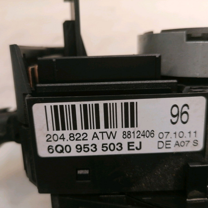 Bloc commodos occasion VOLKSWAGEN POLO V POLO V Phase 1 2009-09-01->2014-05-31 1.6 TDI 90ch 6Q0953513AN9B9 5