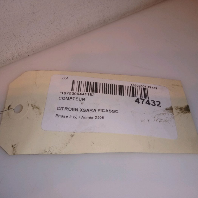 Compteur occasion CITROEN XSARA PICASSO Phase 2 02-2004->12-2010 1.6i 16v 6105G4 4