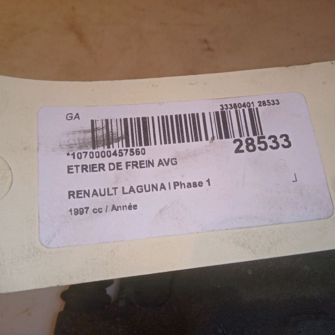 Etrier de frein avant gauche occasion RENAULT LAGUNA I Phase 1 01-1994->04-1998 7701203661 5