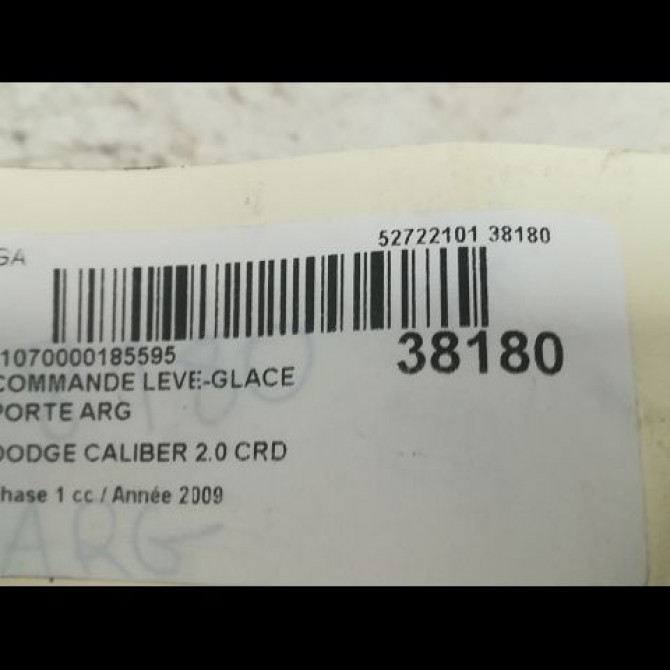 Commande leve-glace porte arrière gauche occasion DODGE CALIBER Phase 1 06-2006->... 2.0 CRD 68018920AA 3