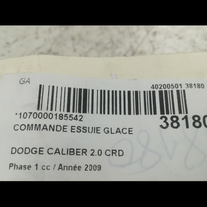 Commande essuie glace occasion DODGE CALIBER Phase 1 06-2006->... 2.0 CRD 68003215AD 3