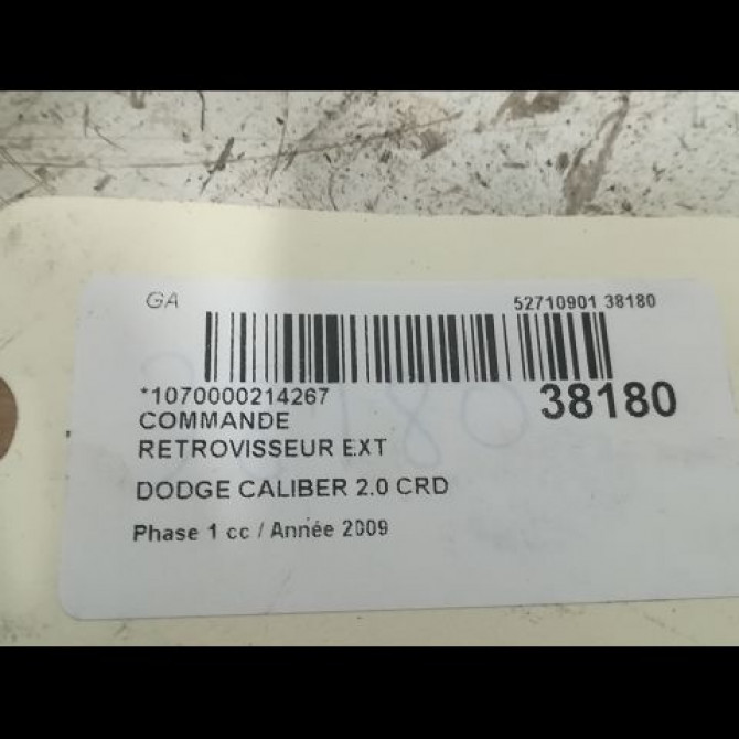 Commande rétroviseurs extérieures électriques occasion DODGE CALIBER Phase 1 06-2006->... 2.0 CRD 3