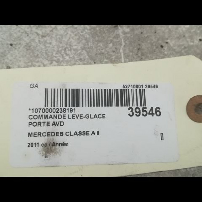 Commande lève-glace porte avant droite occasion MERCEDES CLASSE A II Phase 2 04-2008->06-2012 3