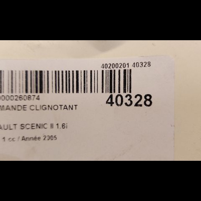 Commande clignotant occasion RENAULT SCENIC II Phase 1 03-2004->09-2006 1.6i 110ch 7701060398 3
