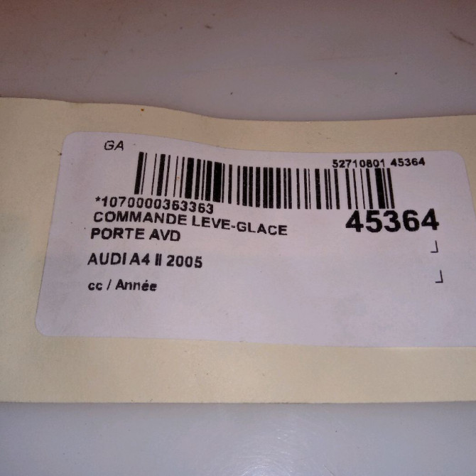 Commande lève-glace porte avant droite occasion AUDI A4 II 4