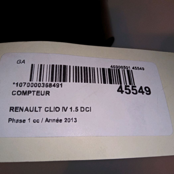 Compteur occasion RENAULT CLIO IV Phase 1 07-2012->... 1.5 DCI 90ch 248104862R 4