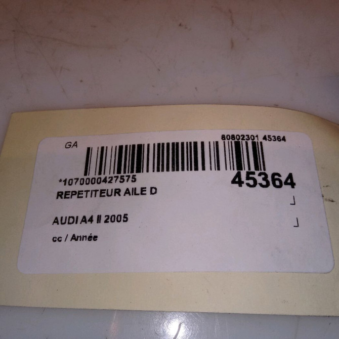 Répétiteur aile droite occasion AUDI A4 II 4