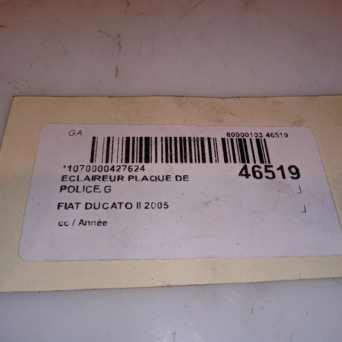 Eclaireur plaque de police g occasion DUCATO II 1399431080 4