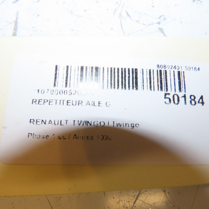 Répétiteur aile gauche occasion RENAULT TWINGO I Phase 1 04-1993->08-1998 Twingo 12.96>08.98 3