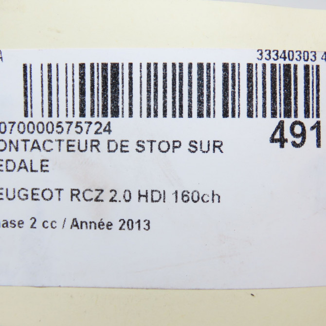 occasion PEUGEOT RCZ Phase 2 09-2012->... 2.0 HDI 160ch 9818232480 5