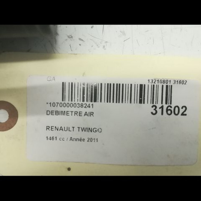 Debimetre air occasion RENAULT TWINGO II Phase 2 12-2011->12-2014 1.5 DCI 75ch 8200682558 5