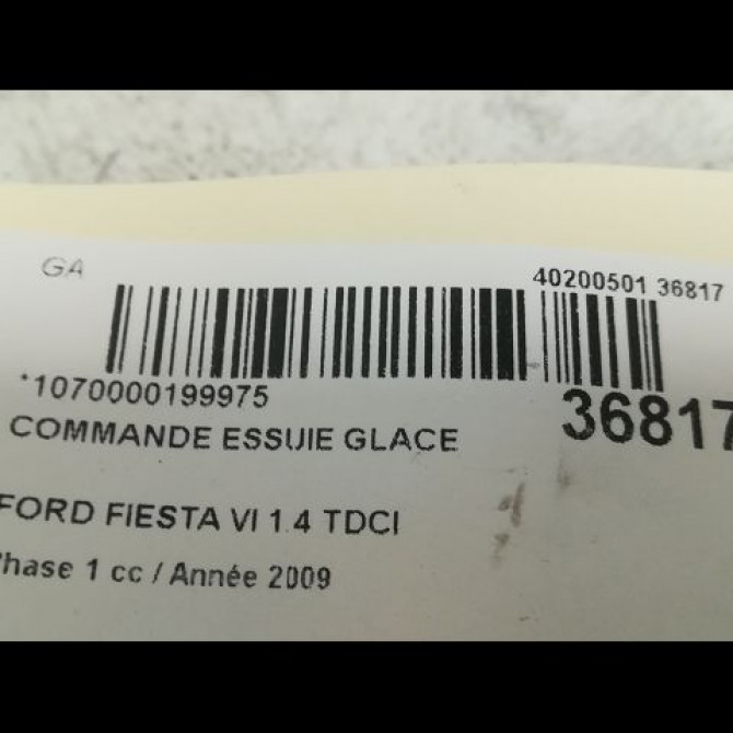 Commande essuie glace occasion FORD FIESTA VI Phase 1 10-2008->11-2012 1.4 TDCI 68ch 1537625 3