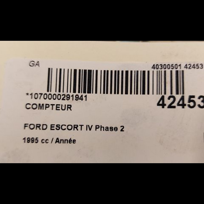 Compteur occasion FORD ESCORT IV Phase 2 10-1992->01-1995 3