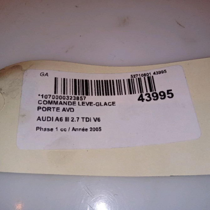 Commande lève-glace porte avant droite occasion AUDI A6 III Phase 1 05-2004->10-2008 2.7 TDi V6 3