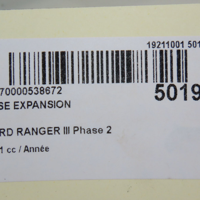 Vase expansion occasion FORD RANGER III Phase 2 05-2009->11-2011 5031507 4