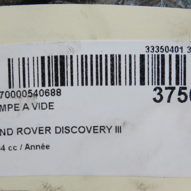 Pompe a vide occasion LAND ROVER DISCOVERY III phase 1 09-2004->09-2009 6