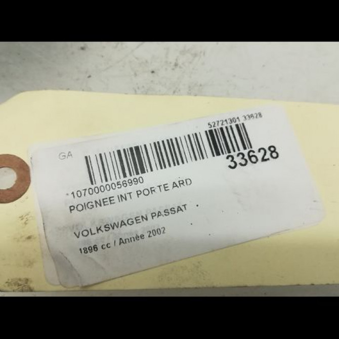 Poignee int porte ard occasion VOLKSWAGEN PASSAT IV Phase 2 10-2000->03-2005 1.9 TDI 130ch 3B0839114BJ75R 4