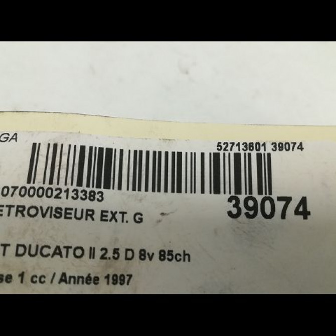 Retroviseur exterieur gauche occasion FIAT DUCATO II Phase 1 06-1994->03-2002 2.5 D 8v 85ch 1314493080 4