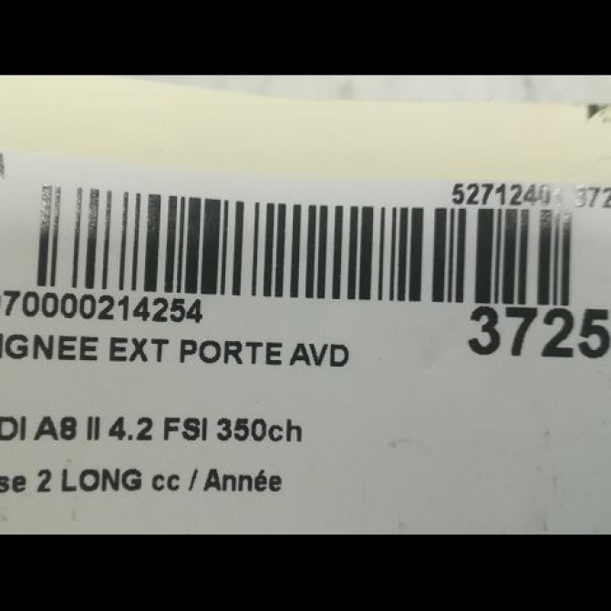 Poignee ext porte avd occasion AUDI A8 II Phase 2 LONG 12-2007->12-2009 4.2 FSI 350ch 4E1837205GGRU 3