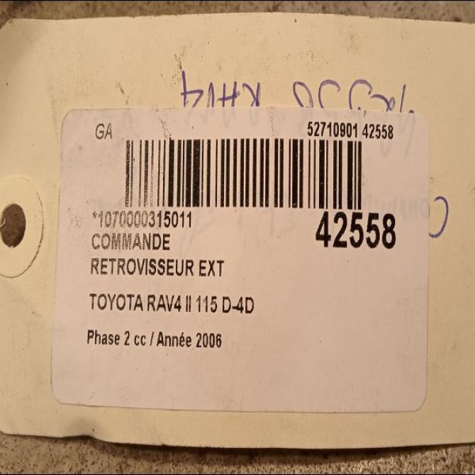 Commande rétroviseurs extérieures électriques occasion TOYOTA RAV4 II Phase 2 10-2003->12-2005 115 D-4D 3