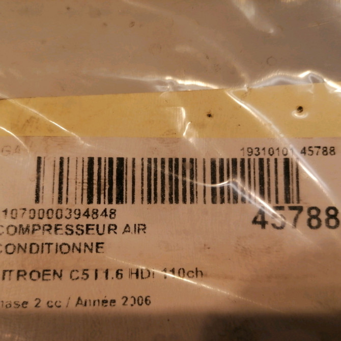 Compresseur air conditionne occasion CITROEN C5 I Phase 2 09-2004->06-2008 1.6 HDi 110ch 6453RG 6
