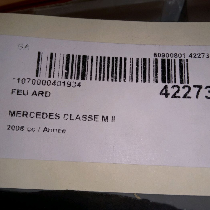 Feu arrière droit occasion MERCEDES CLASSE M II phase 2 09-2008->06-2011 4