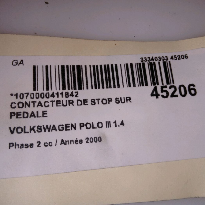 occasion VOLKSWAGEN POLO III Phase 2 11-1999->12-2001 1.4 TDI 75ch 6Q0945511 5