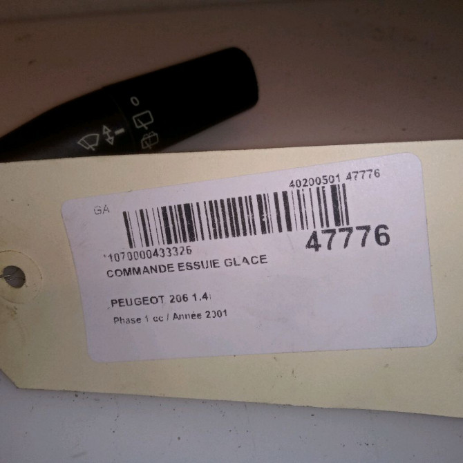 Commande essuie glace occasion PEUGEOT 206 Phase 1 09-1998->03-2009 1.4i 5