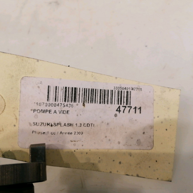 Pompe a vide occasion SUZUKI SPLASH Phase 1 03-2008->12-2012 1.3 CDTI 75ch 1813086J51 5