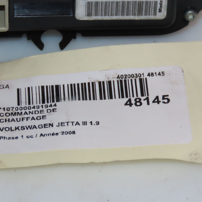 Commande de chauffage occasion VOLKSWAGEN JETTA III Phase 1 09-2005->12-2010 1.9 TDI 105ch 1K0907044BR 4