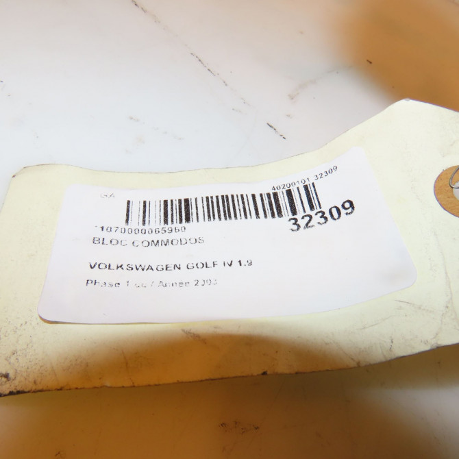Bloc commodos occasion VOLKSWAGEN GOLF IV GOLF IV Phase 1 1998-01-01->2005-06-30 1.9 TDI 100ch 4