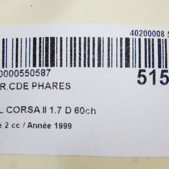 Interrupteur commande de phares occasion OPEL CORSA II Phase 2 04-1997->10-2000 1.7 D 60ch 90437313 4