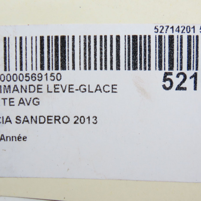 Commande lève-glace porte avant gauche occasion DACIA SANDERO II Phase 1 10-2012->... 0.9 TCE 90ch 5
