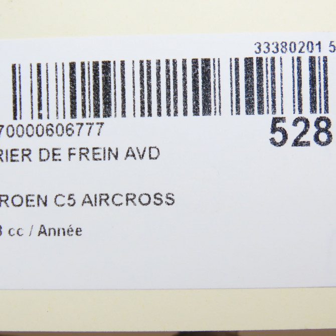 Etrier de frein avant droit occasion CITROEN C5 AIRCROSS 1647880080 6