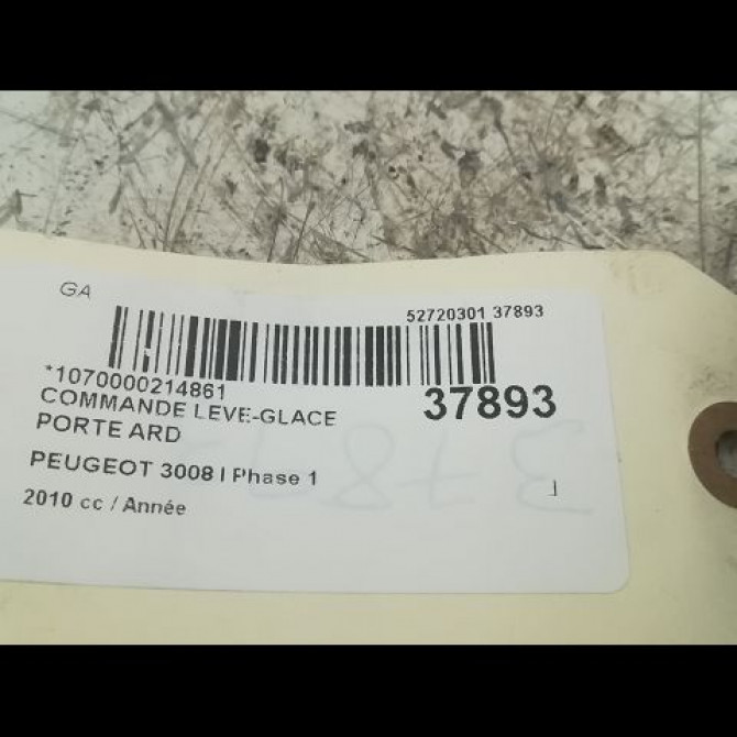 Commande leve-glace porte arrière droite occasion PEUGEOT 3008 I Phase 1 04-2009->12-2013 3