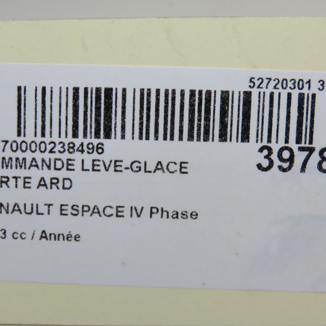Commande leve-glace porte arrière droite occasion RENAULT ESPACE IV Phase 3 06-2012->... 8200315029 5
