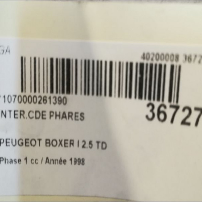 Interrupteur commande de phares occasion PEUGEOT BOXER I Phase 1 07-1994->02-2002 2.5 TD 625363 3