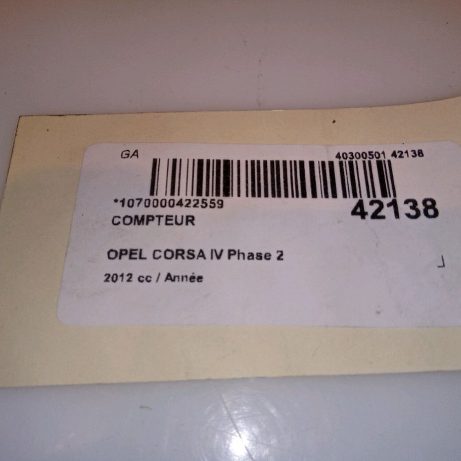 Compteur occasion OPEL CORSA IV Phase 2 01-2011->03-2015 13372999 5