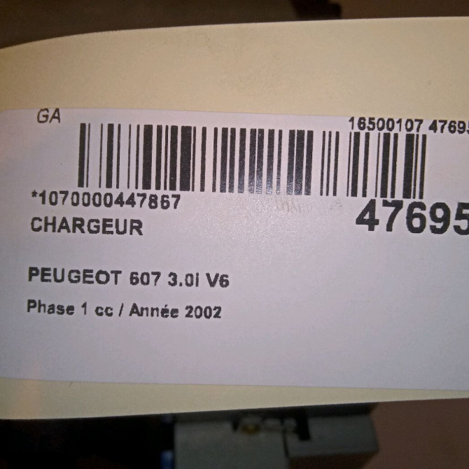 occasion PEUGEOT 607 Phase 1 11-1999->09-2004 3.0i V6 4
