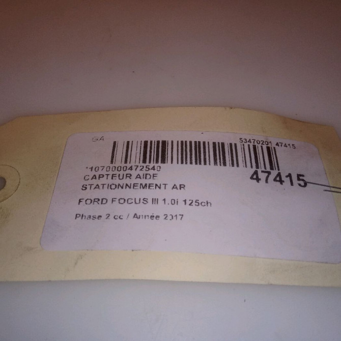 Capteur aide stationnement ar occasion FORD FOCUS III Phase 2 11-2014->... 1.0i 125ch 1899690 4