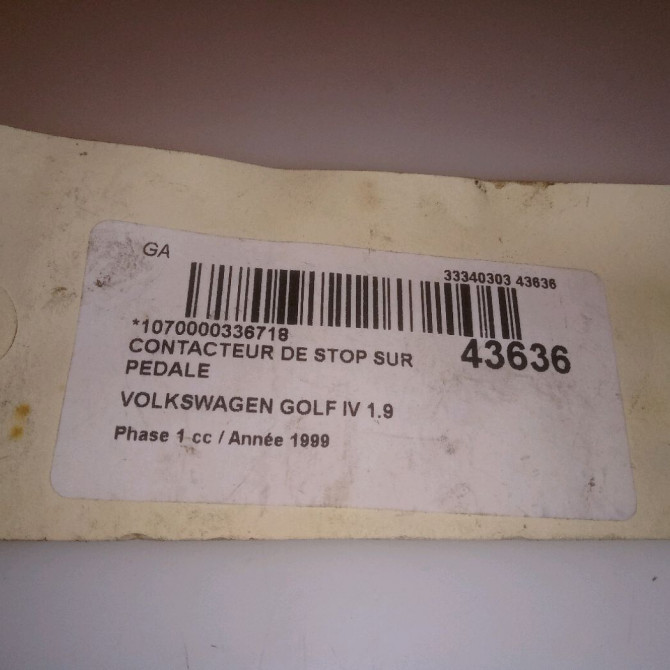 occasion VOLKSWAGEN GOLF IV GOLF IV Phase 1 1998-01-01->2005-06-30 1.9 TDI 110ch 5