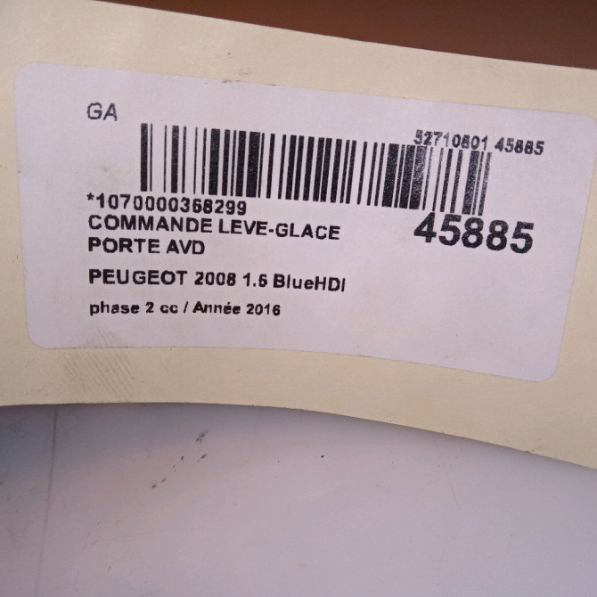 Commande lève-glace porte avant droite occasion PEUGEOT 2008 Phase 1 04-1995->04-1999 1.6 BlueHDI 120ch 96751115ZD 4