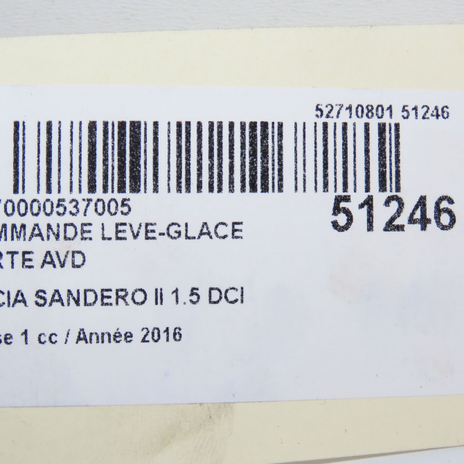 Commande lève-glace porte avant droite occasion DACIA SANDERO II Phase 1 10-2012->... 1.5 DCI 90ch 5